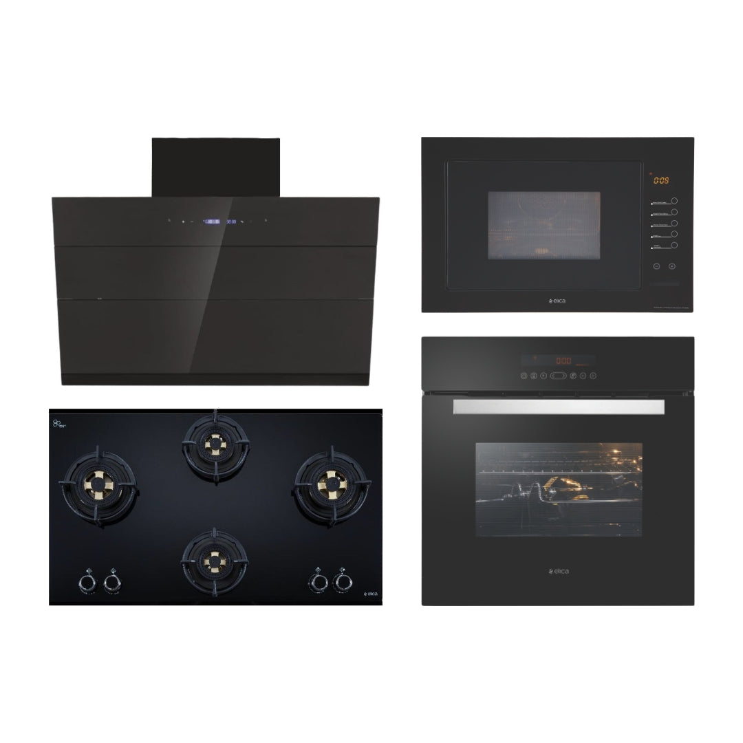 Elica Chimney + Hob + Oven + Microwave Combo ELCHOM-49