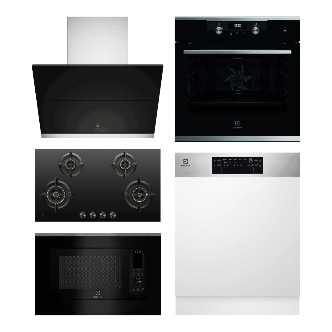 Electrolux Chimney + Hob + Oven + Microwave + Dishwasher Combo EXCHOMD-01