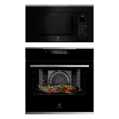 Electrolux Built In Oven with Full Steam Function UltimateTaste 900 KOAAS31X + Electrolux Built-In Microwave UltimateTaste 500 EMSB25XG