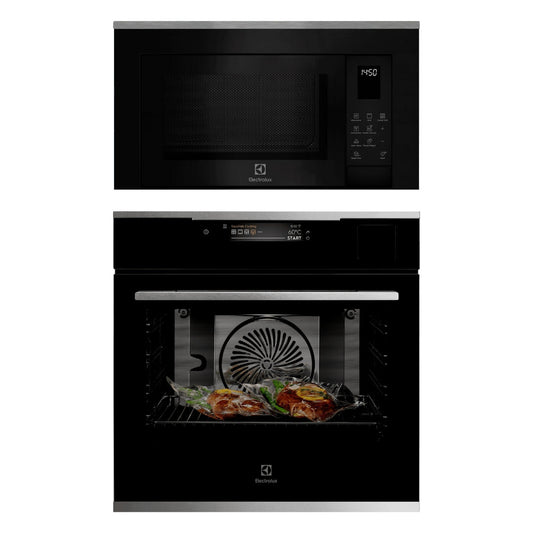 Electrolux Built In Oven with Full Steam Function UltimateTaste 900 KOAAS31X + Electrolux Built-In Microwave UltimateTaste 500 EMSB25XG