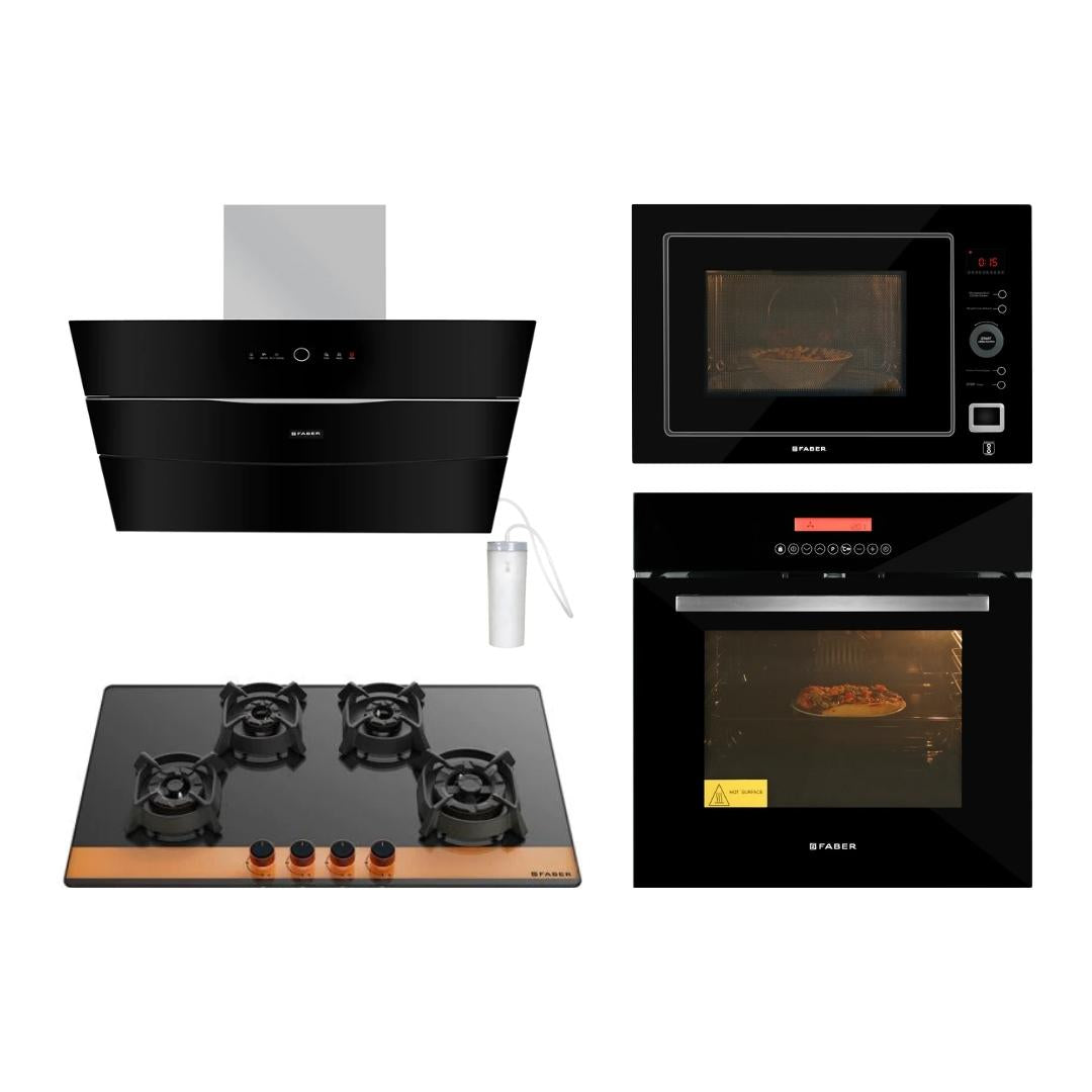 Faber Chimney + Hob + Oven + Microwave Combo FACHOM-12