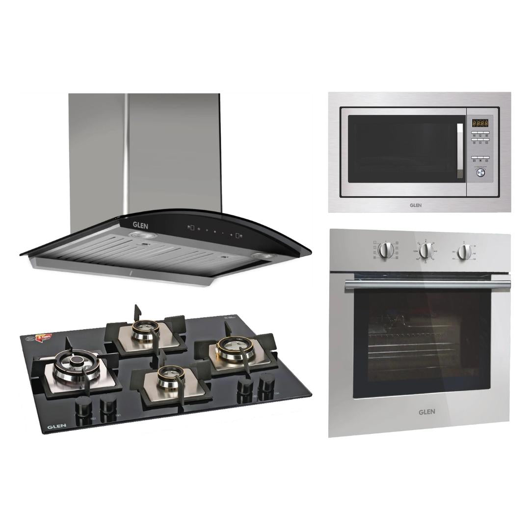 Glen Chimney + Hob + Oven + Microwave Combo GLCHOM-06