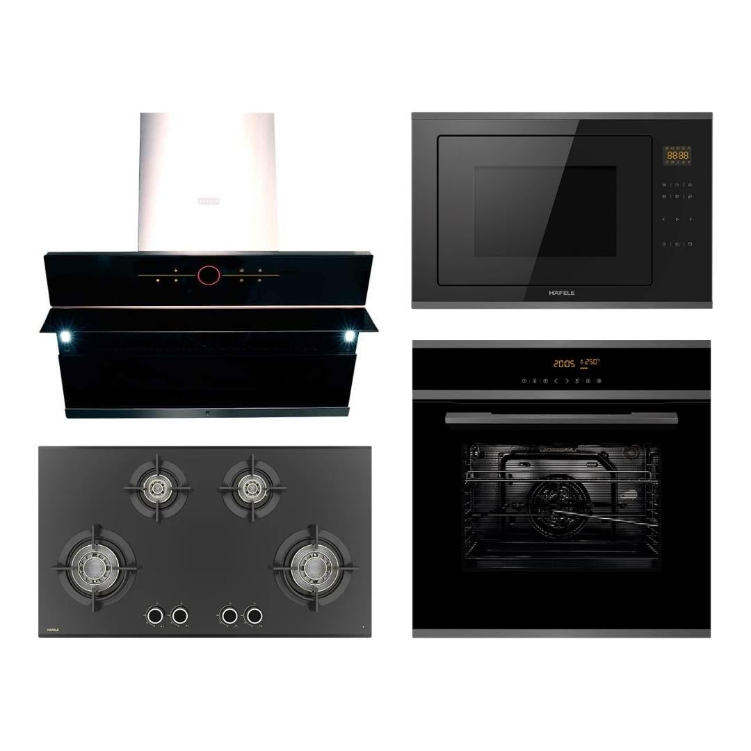 Hafele Chimney + Hob + Oven + Microwave Combo HACHOM-01