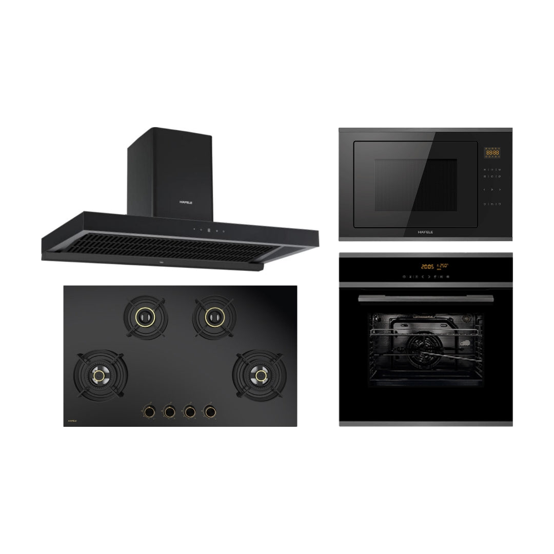 Hafele Chimney + Hob + Oven + Microwave Combo HACHOM-112