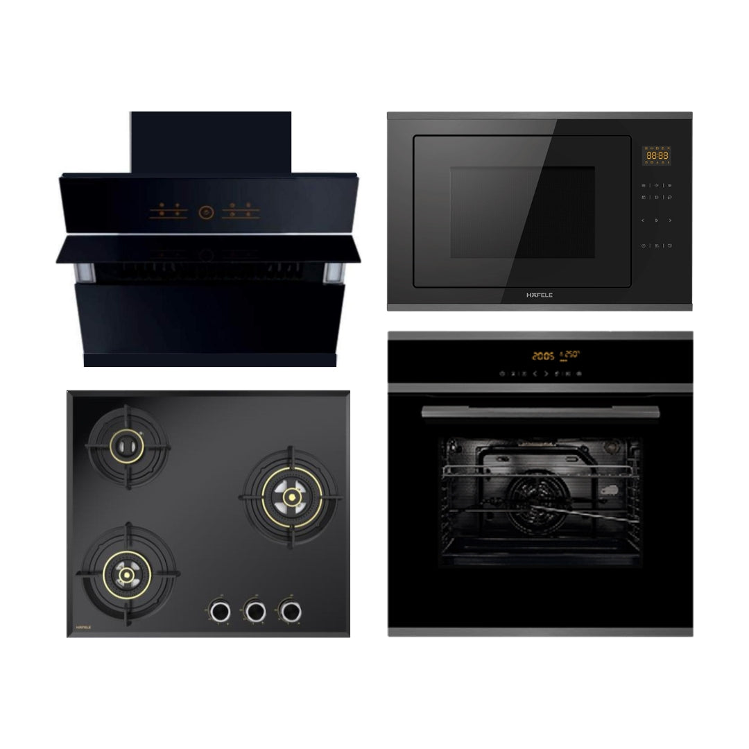 Hafele Chimney + Hob + Oven + Microwave Combo HACHOM-121