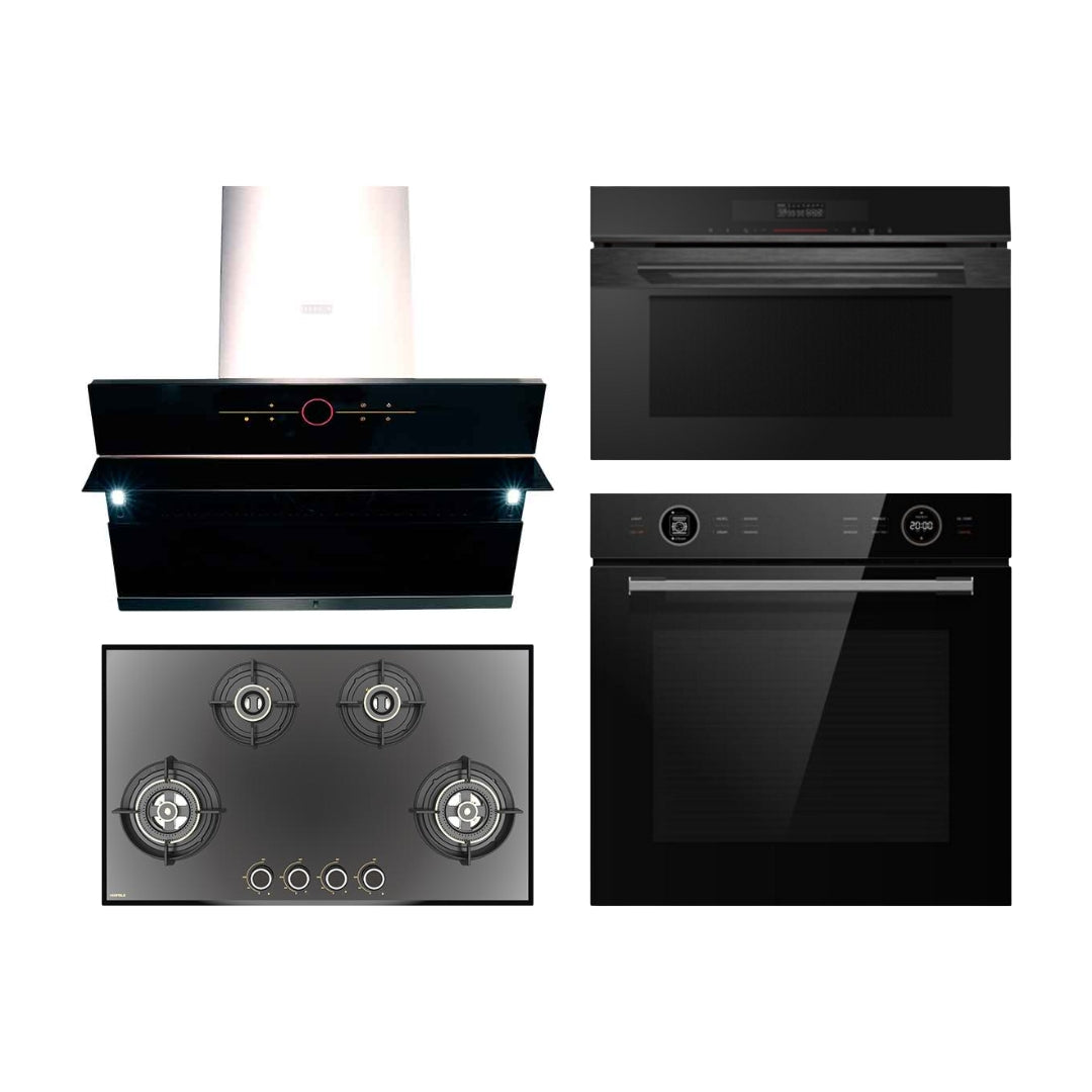 Hafele Chimney + Hob + Oven + Microwave Combo HACHOM-128