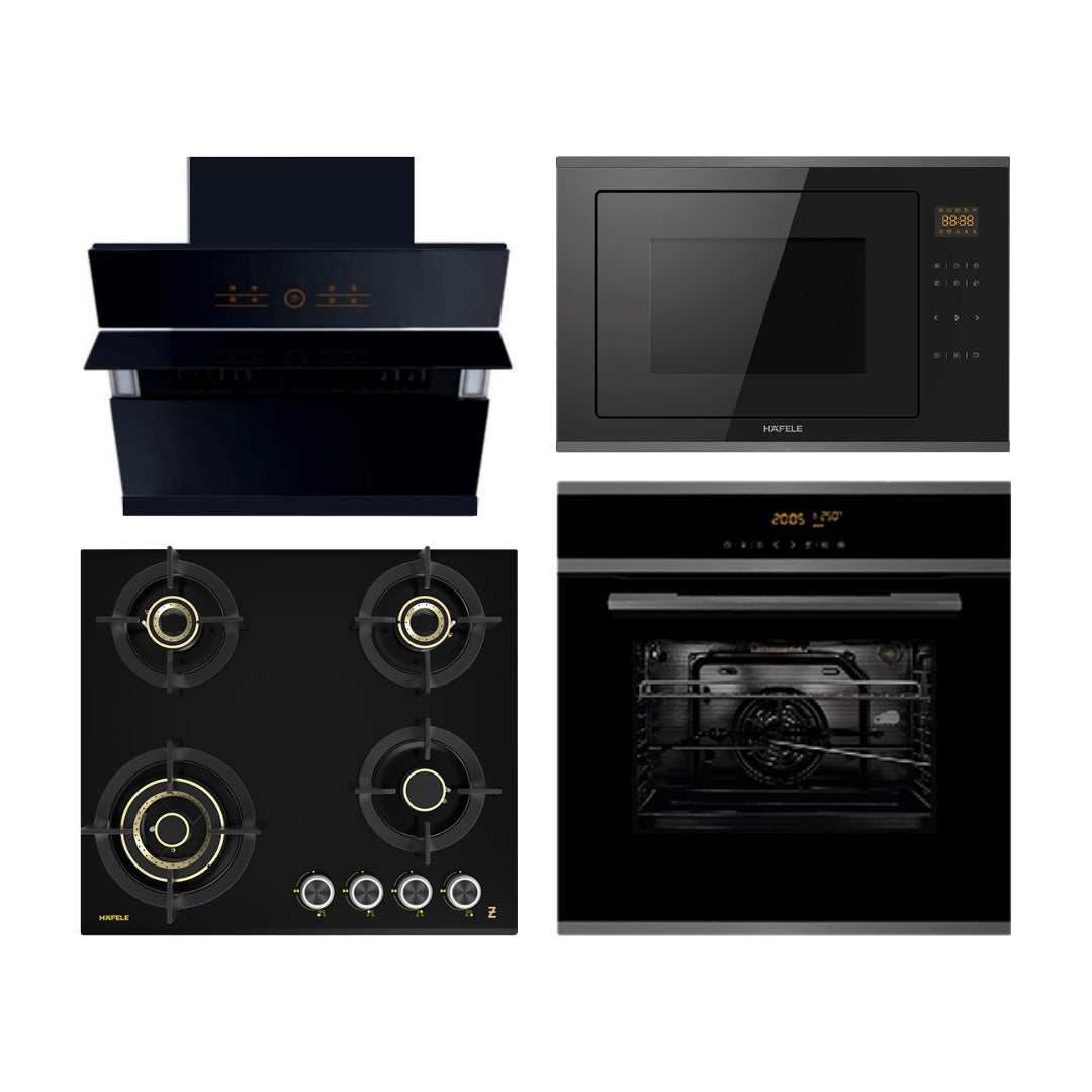 Hafele Chimney + Hob + Oven + Microwave Combo HACHOM-133