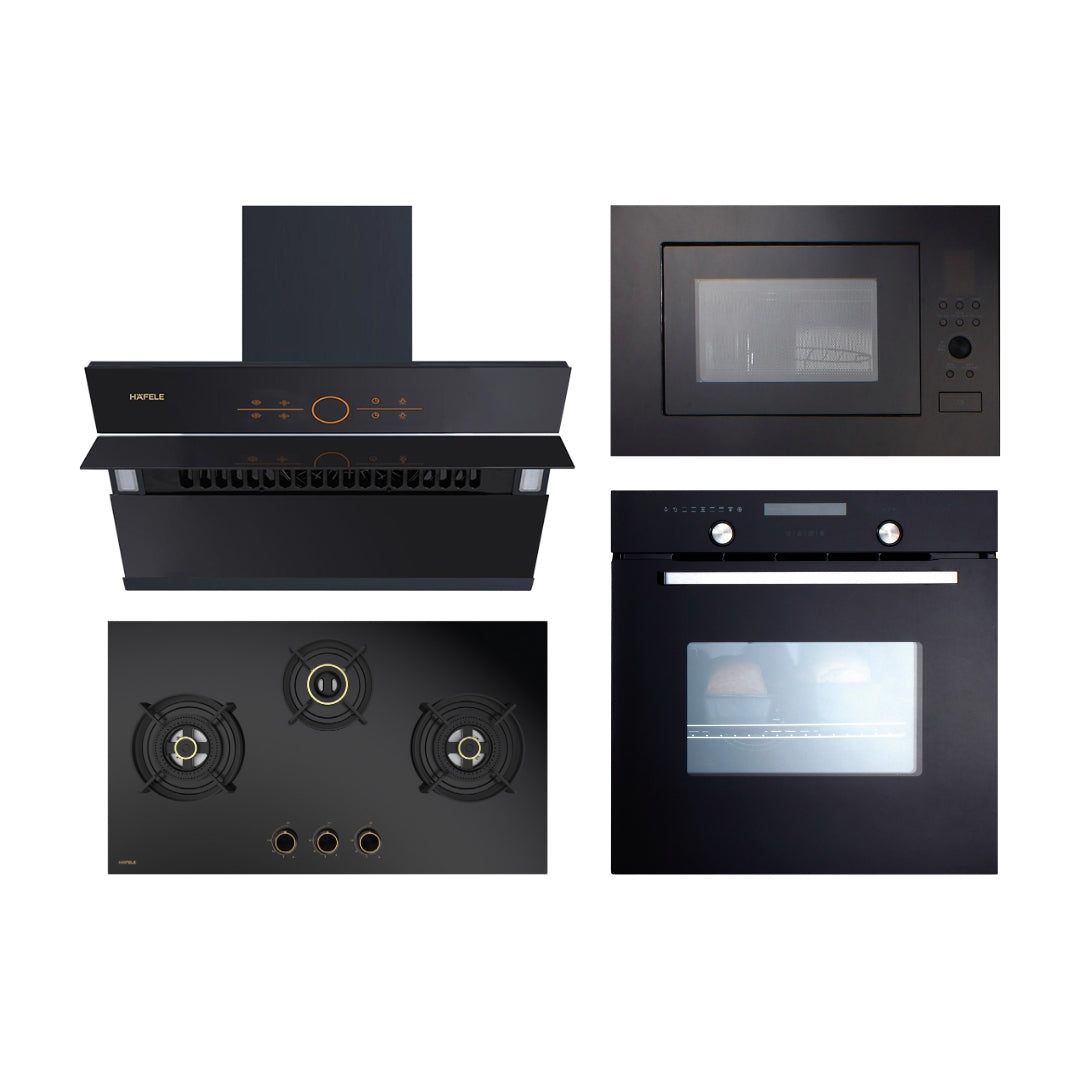 Hafele Chimney + Hob + Oven + Microwave Combo HACHOM-141