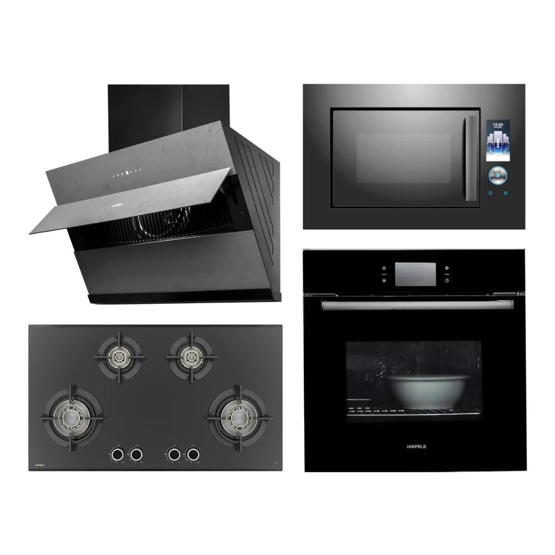 Hafele Chimney + Hob + Oven + Microwave Combo HACHOM-23