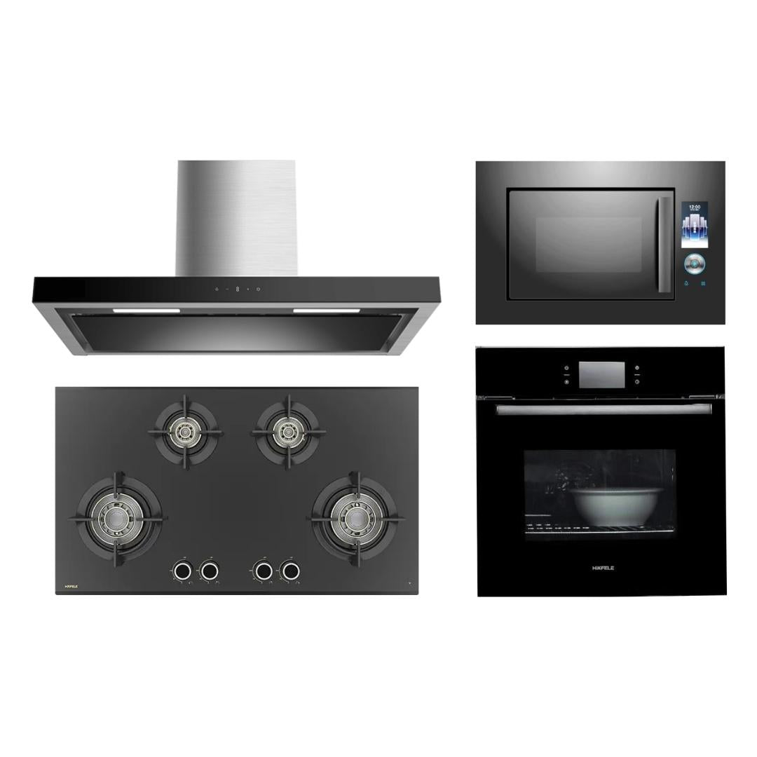 Hafele Chimney + Hob + Oven + Microwave Combo HACHOM-24