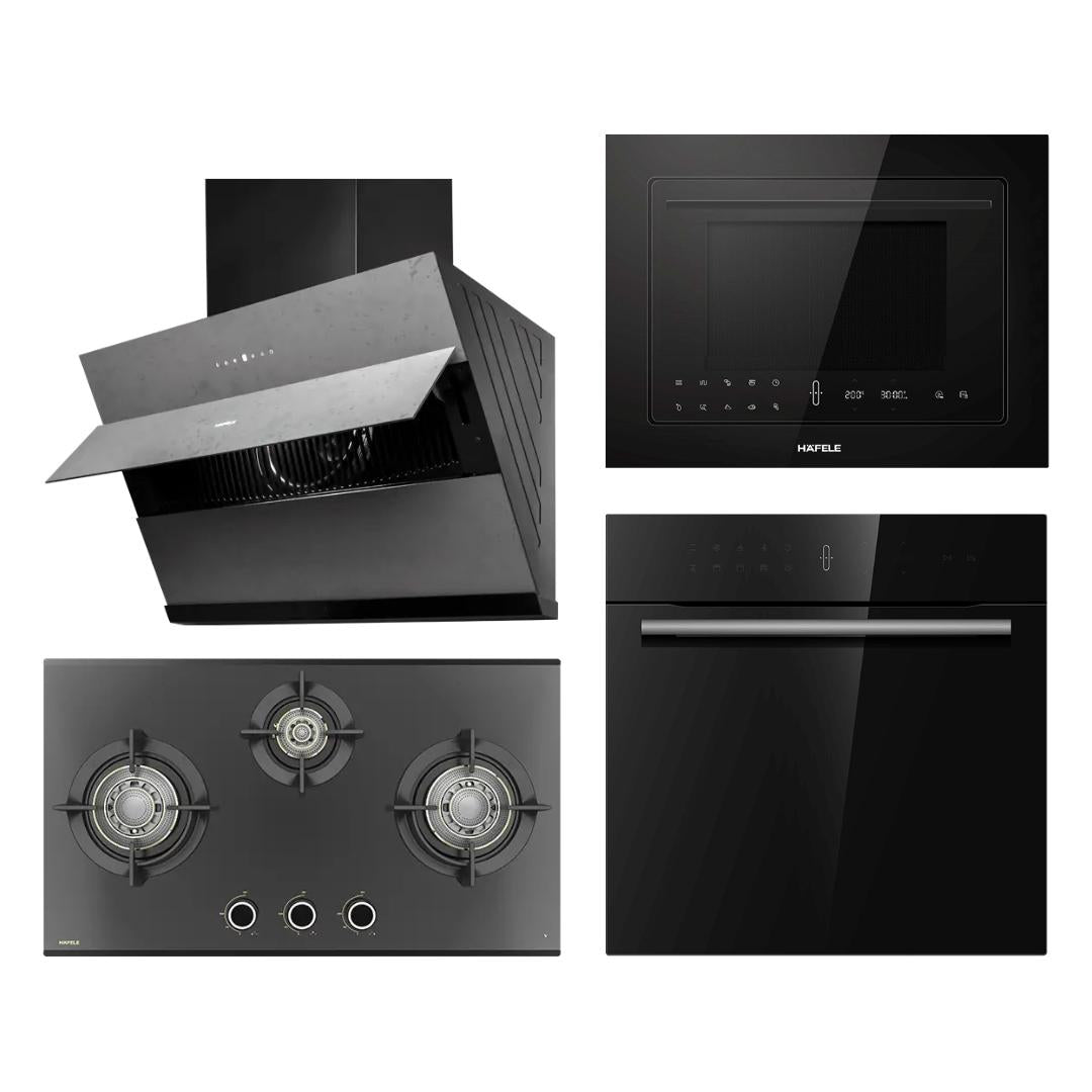 Hafele Chimney + Hob + Oven + Microwave Combo HACHOM-34