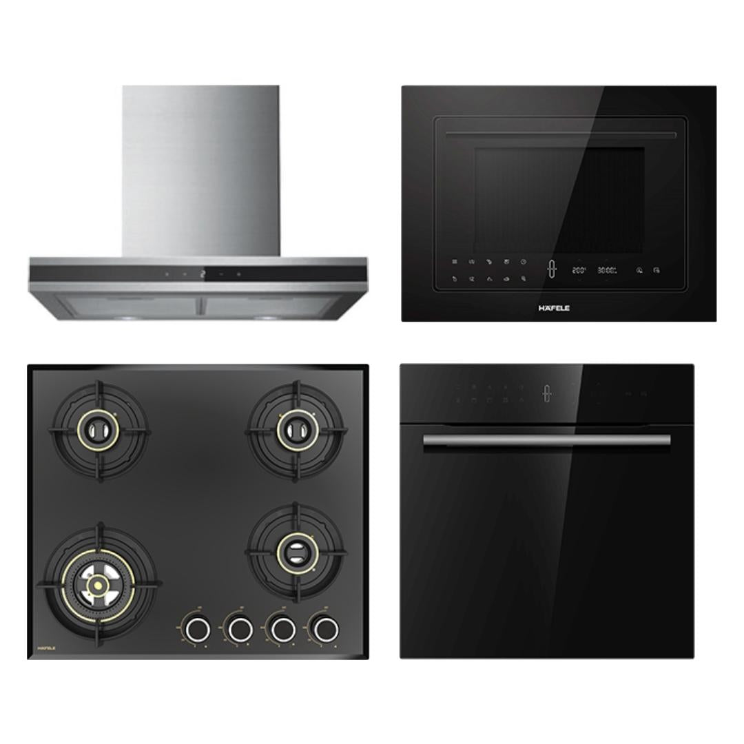 Hafele Chimney + Hob + Oven + Microwave Combo HACHOM-57