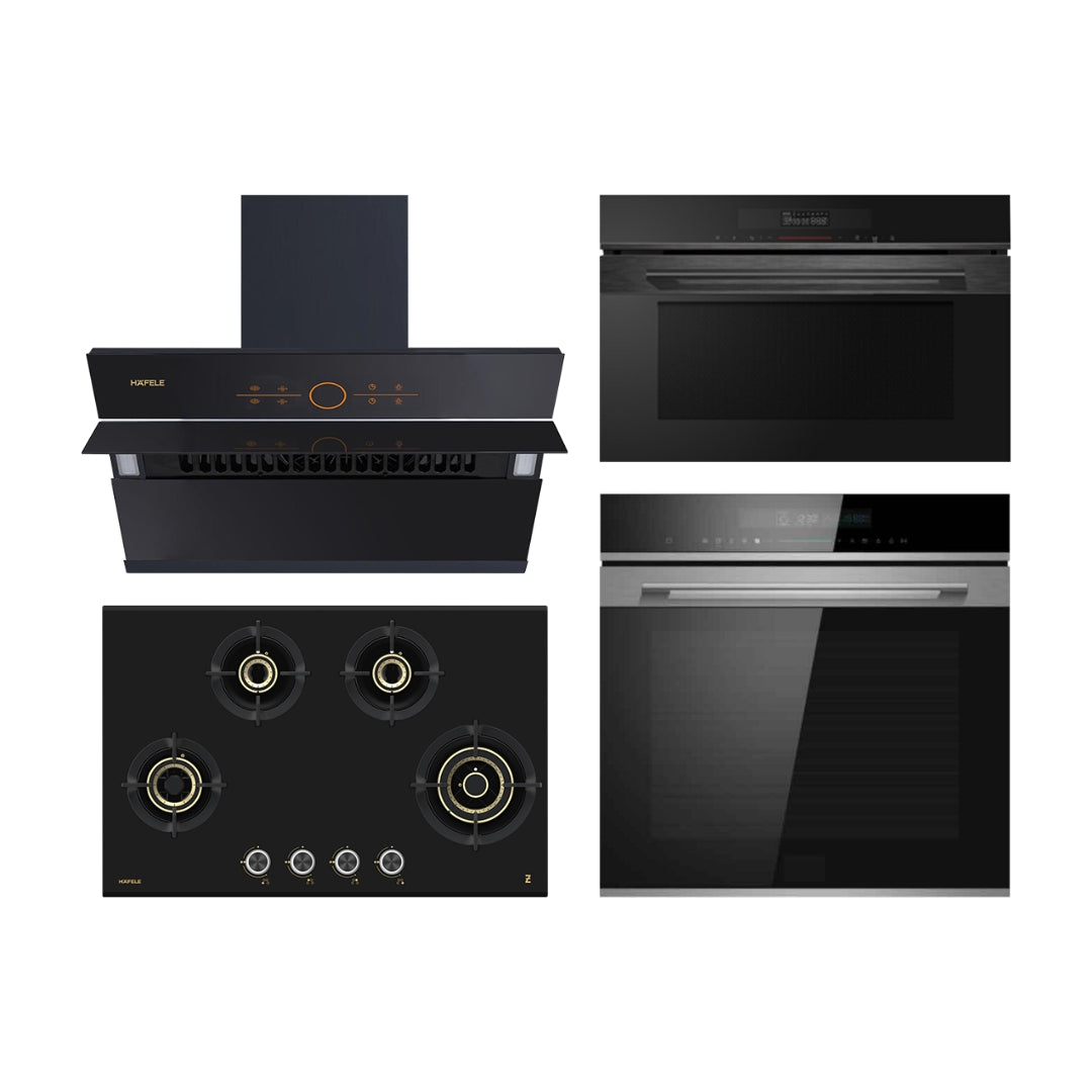 Hafele Chimney + Hob + Oven + Microwave Combo HACHOM-80