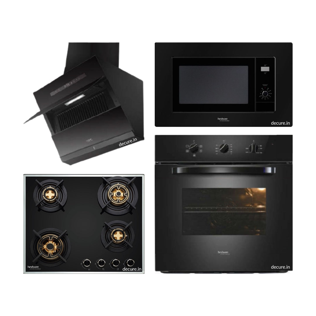 Hindware Chimney + Hob + Oven + Microwave Combo HICHOM-01