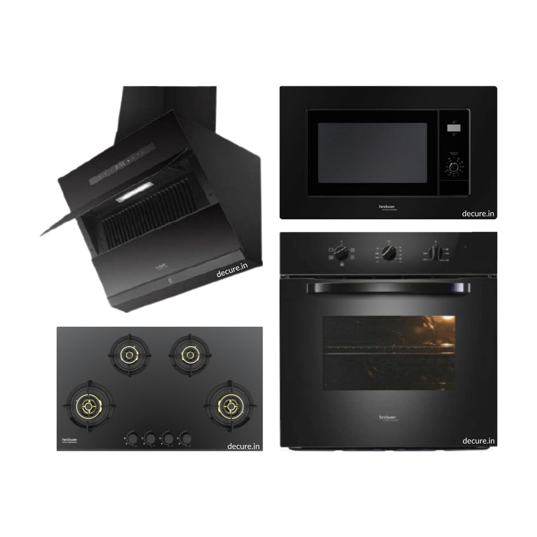 Hindware Chimney + Hob + Oven + Microwave Combo HICHOM-03