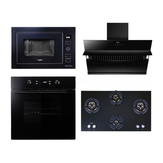 Whirlpool Chimney + Hob + Oven + Microwave Combo WHCHOM-03