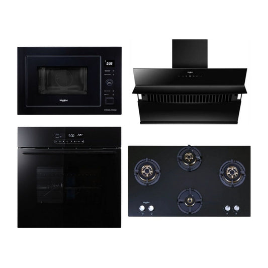 Whirlpool Chimney + Hob + Oven + Microwave Combo WHCHOM-04