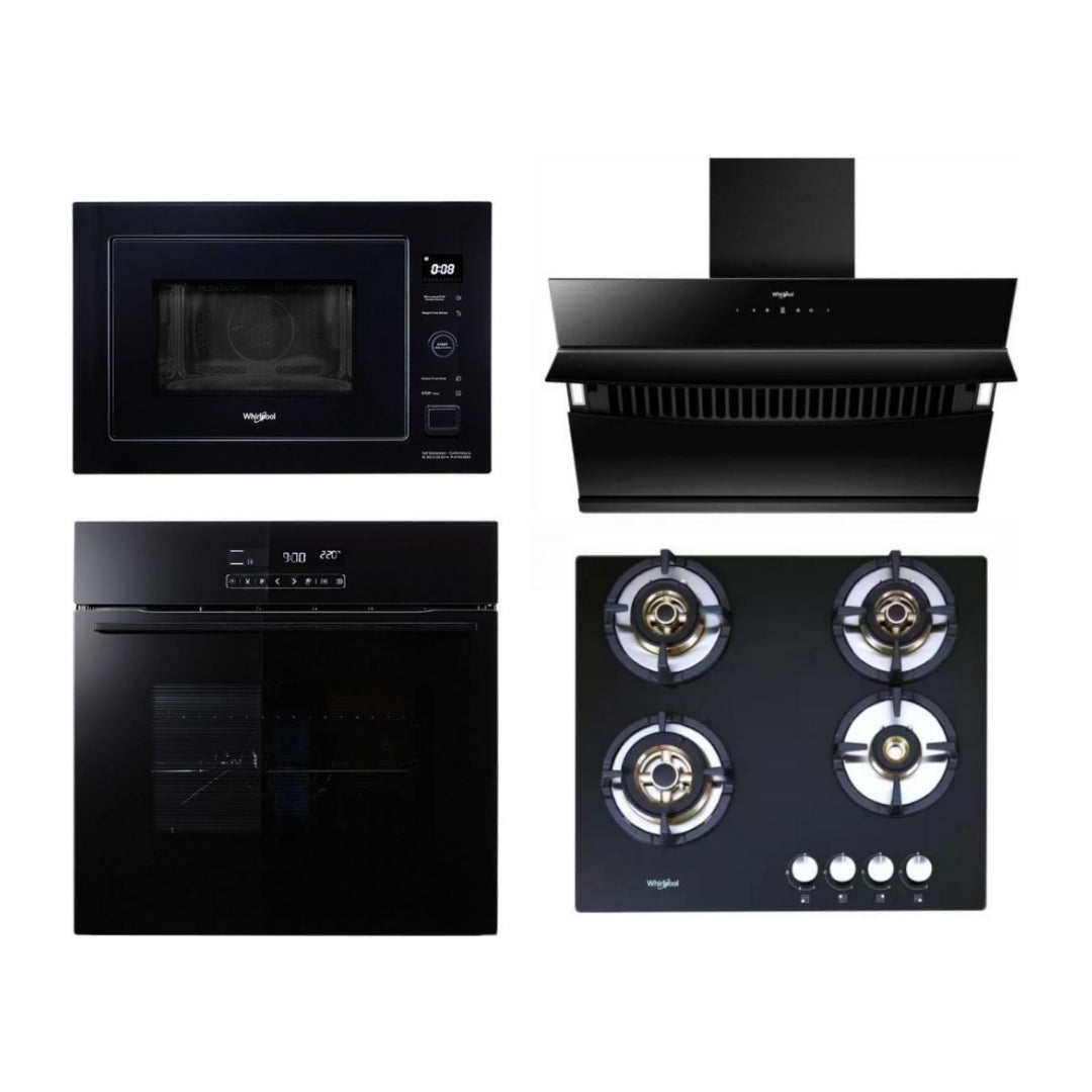 Whirlpool Chimney + Hob + Oven + Microwave Combo WHCHOM-05