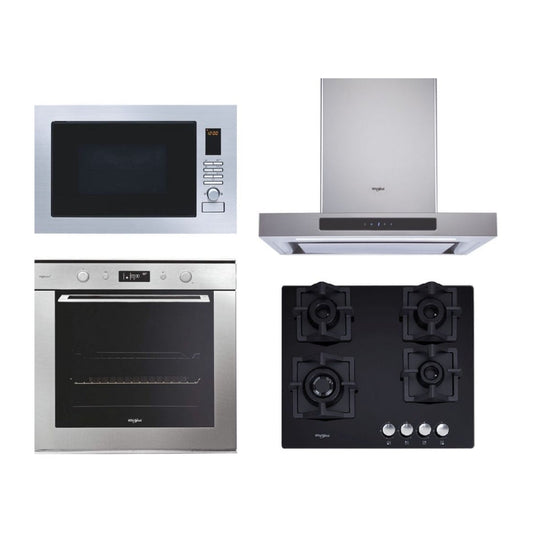 Whirlpool Chimney + Hob + Oven + Microwave Combo WHCHOM-06
