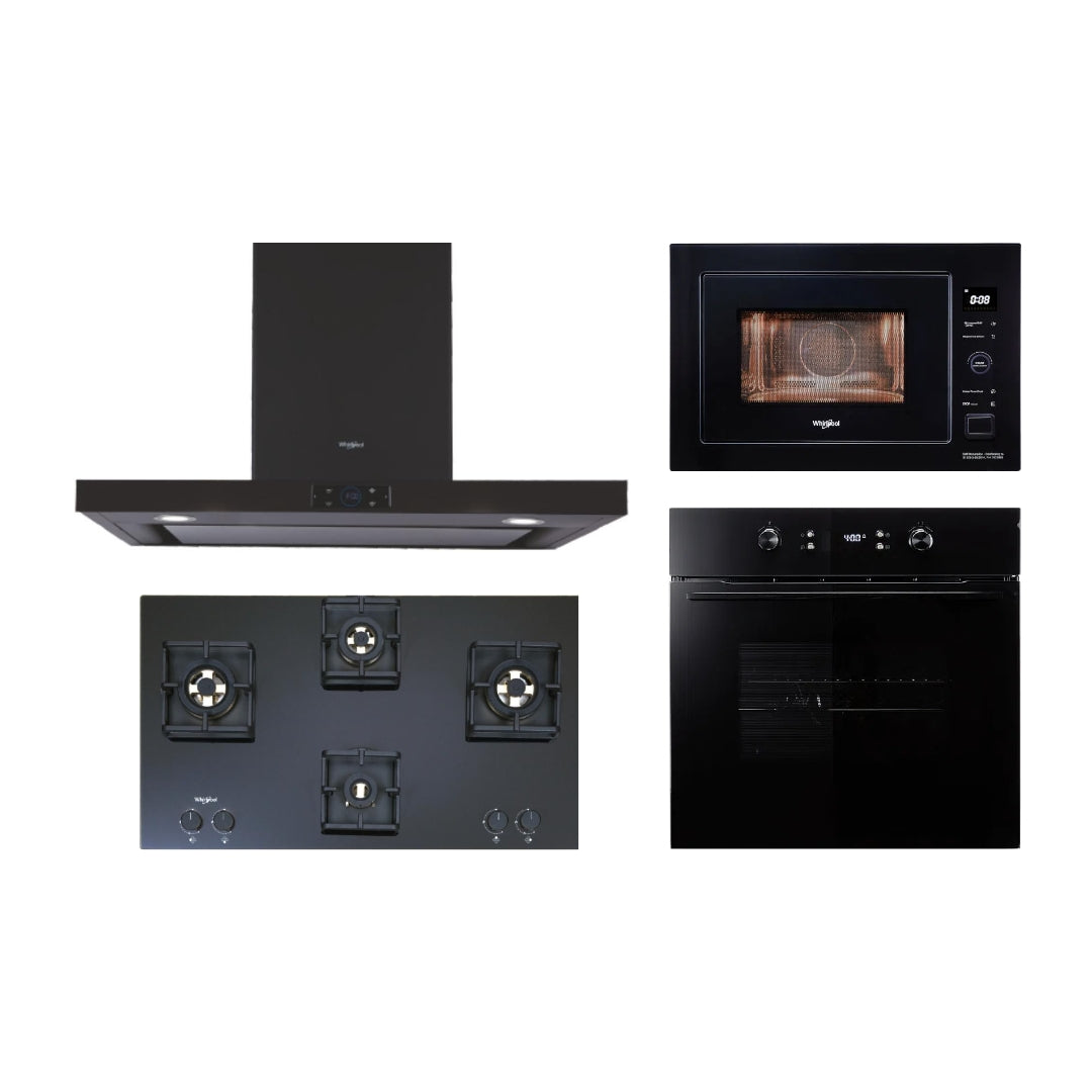 Whirlpool Chimney + Hob + Oven + Microwave Combo WHCHOM-11