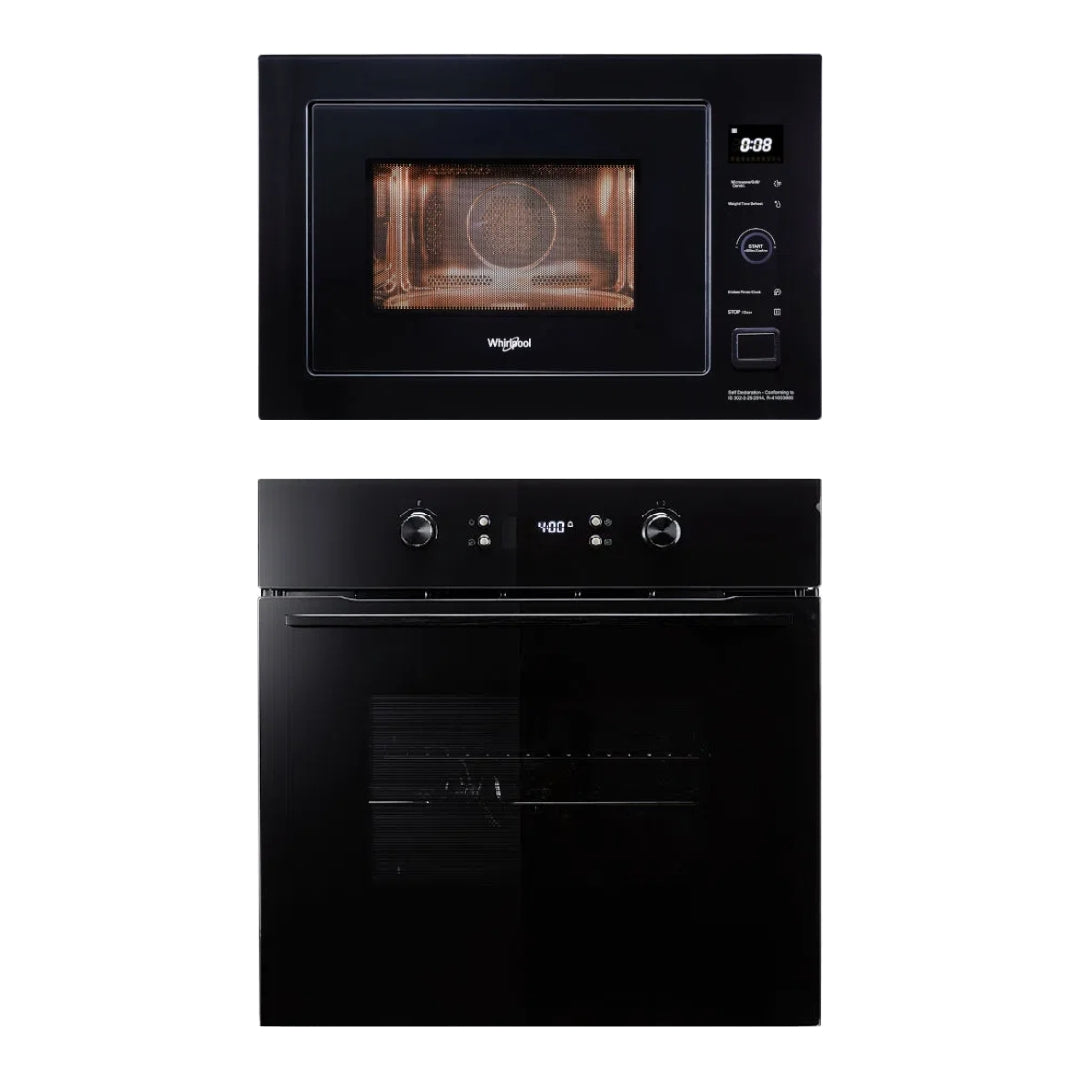 Whirlpool Built In Oven AKPR 6010 BLK + Whirlpool Built-In Microwave AMW 250 M