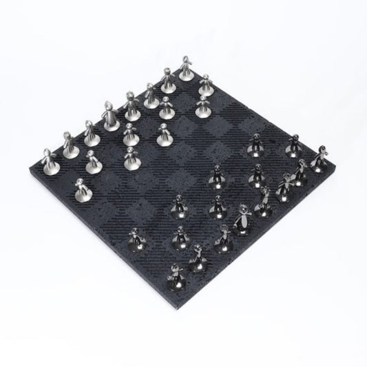 Onyx Grace Alloy Gemstone Chessboard