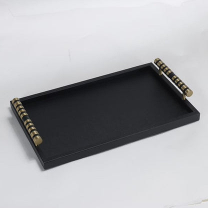 Opulent Leather Serving Decorative Tray