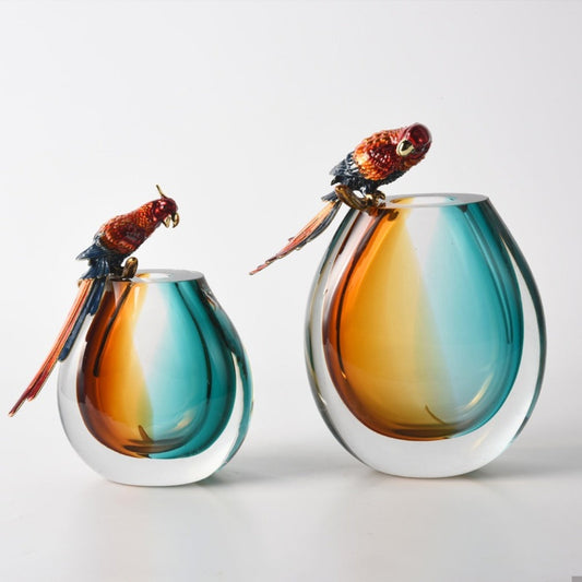 Avian Radiance Flower Vase