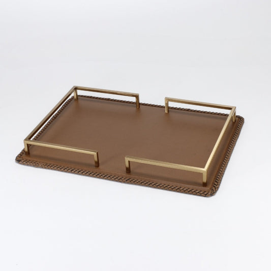Regal Pinnacle with Antique Brass Flourish Decorative Tray