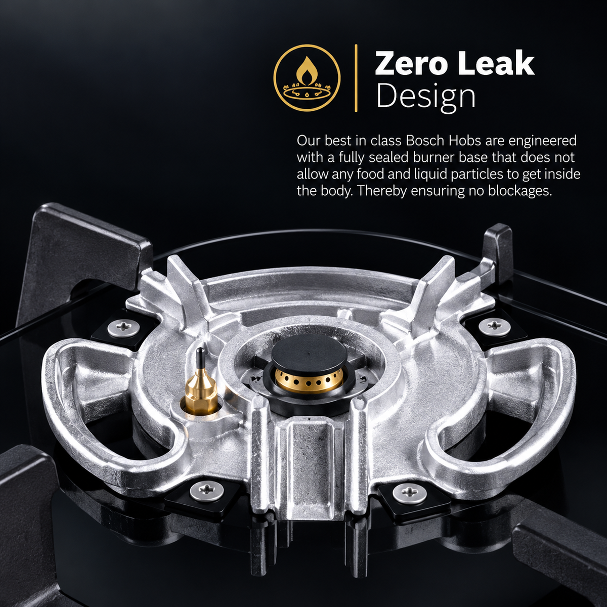 Bosch 60 cm 4 Burner Hob Series 4 PGH6B5K60I