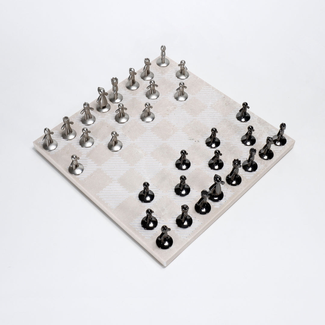 Slate Elegance Stone Serenity Chessboard