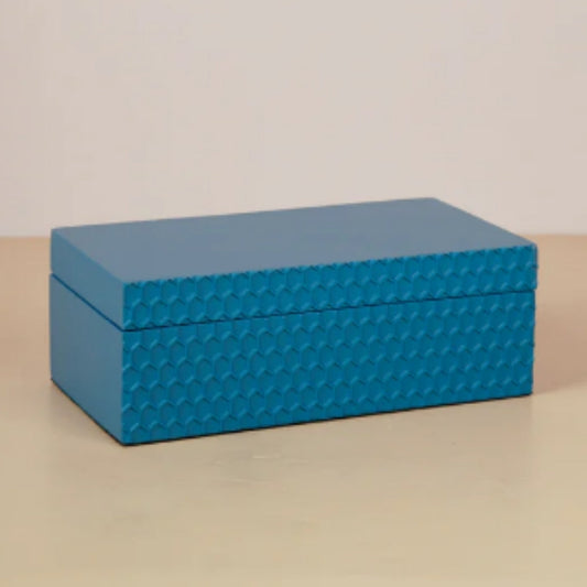 Sophisticated Diamond Blue Resin Storage Box