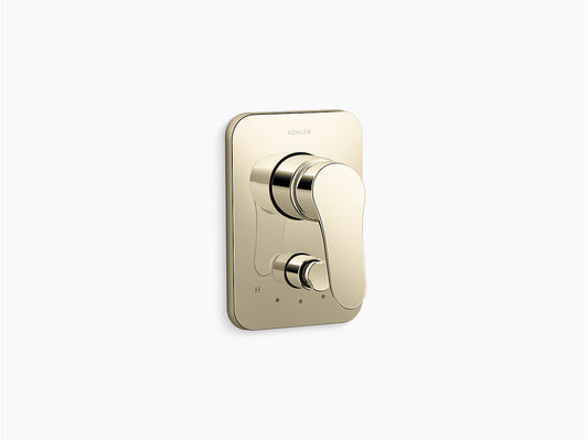 Accliv Slim recessed 40 mm mixing valve bath and shower trim with single handle K-33111IN-4FP-AF