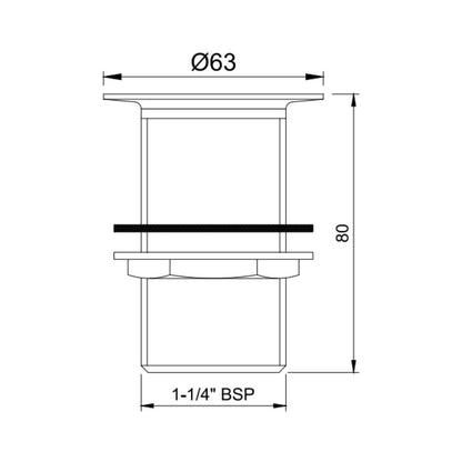 Jaquar 3 inches Regular Waste Coupling ALD 705 - White Matt