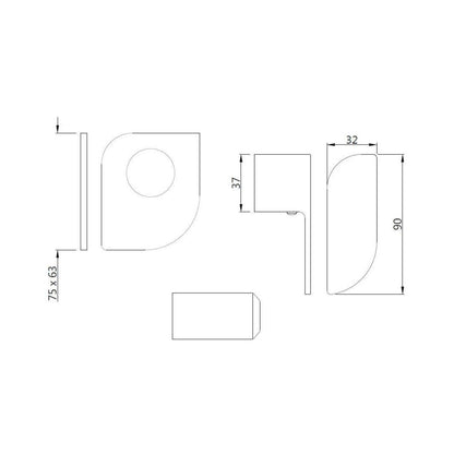 Jaquar Basin Area Stop Valve Alive ALI-CHR-85083K - Chrome