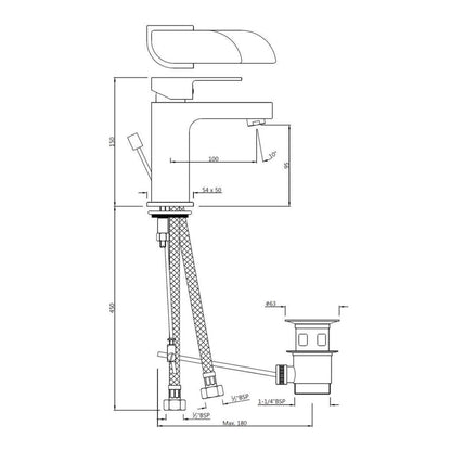 Jaquar Table Mounted Regular Basin Mixer Alive ALI-GDS-85051B - Gold Dust