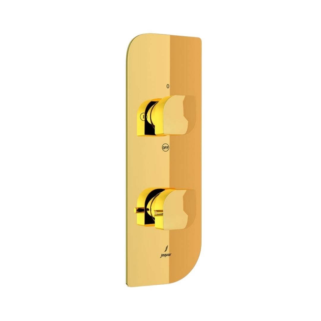 Jaquar 2 Way Thermostatic Diverter Alive ALI-GLD-85681 Normal Flow - Full Gold Finish