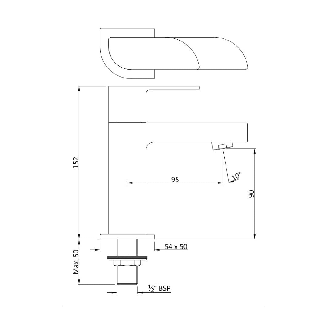Jaquar Table Mounted Regular Basin Tap Alive ALI-SSF-85001 - Stainless Steel
