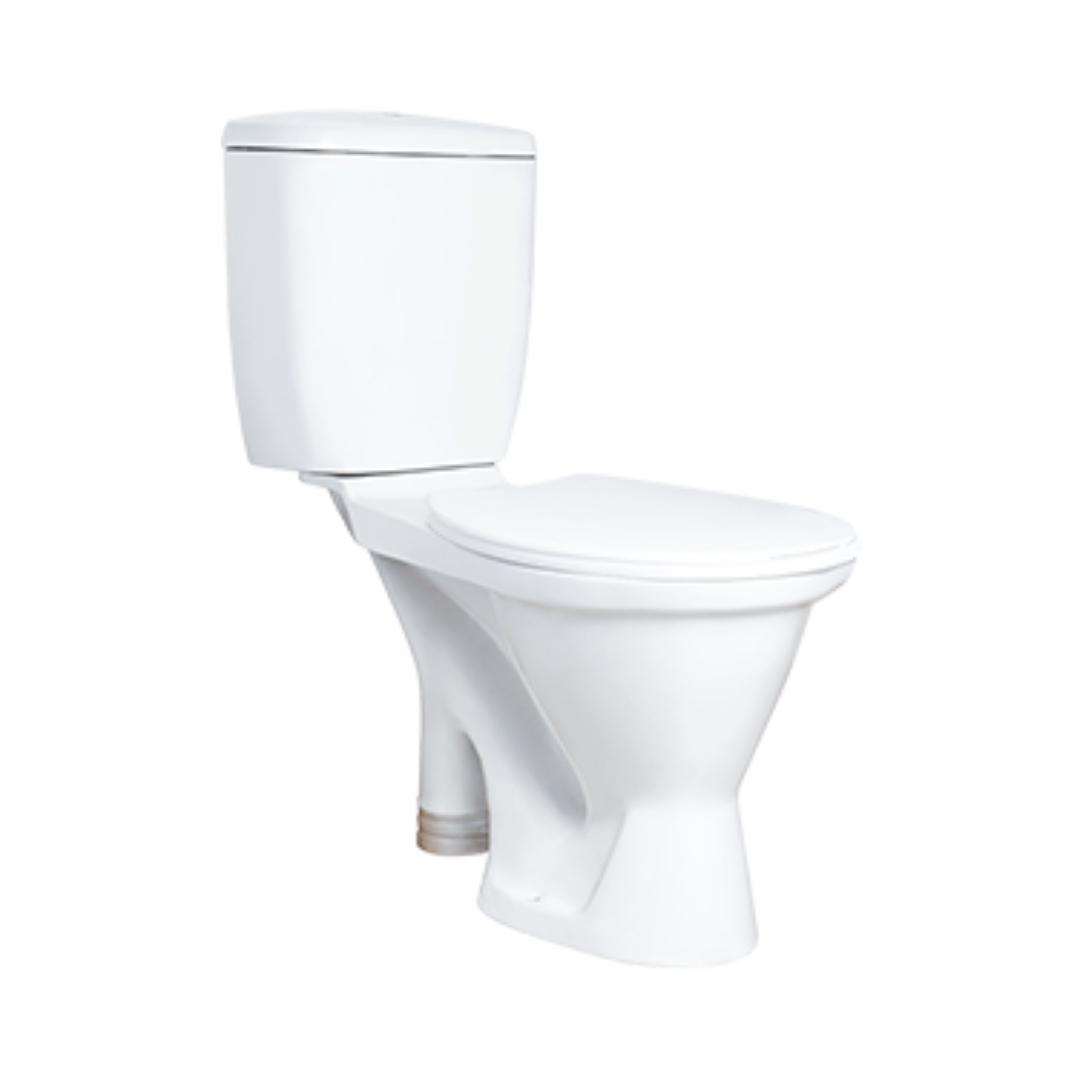 Hindware Floor Mounted White 2 Piece WC Alpha S-100 20100 WHITE with S-Trap