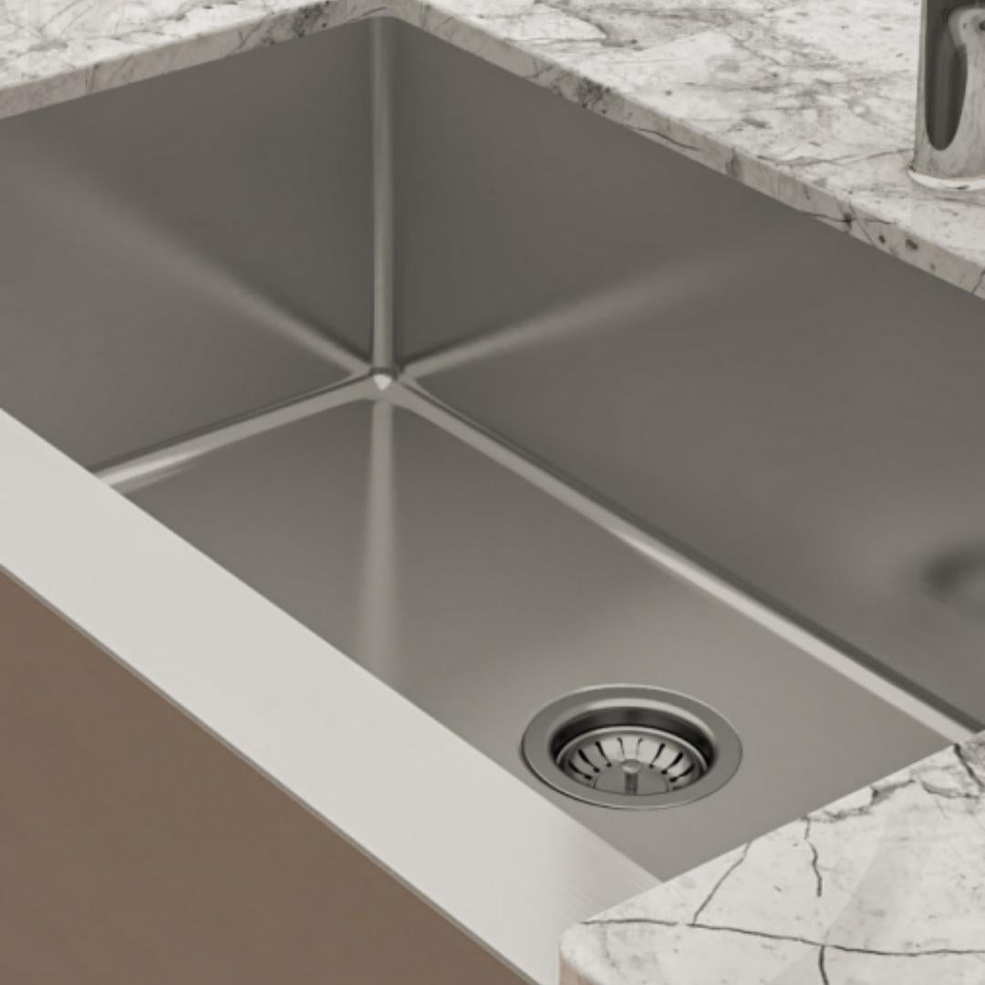 Carysil Stainless Steel Sink Apron APPRON RADIUS 1.2 MM 33 X 22 X 9 ( 33 x 22 inches ) - Matt