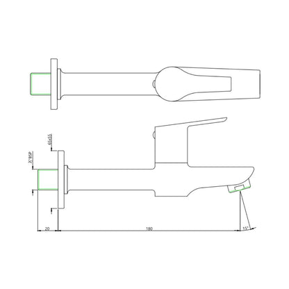 Essco WC Area Bib Tap Aspire APR-CHR-101107 - Chrome
