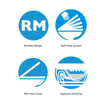 Parryware Floor Mounted White 1 Piece WC Aquiline AQUILINE C8902 with S-Trap