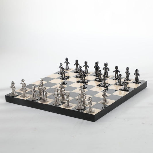 Nocturne Opulence The Black & Beige Chess Masterpiece Chessboard