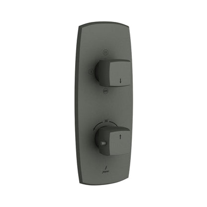 Jaquar 3 Way Thermostatic Diverter ARC ARC-GRF-87683 Normal Flow - Graphite Finish