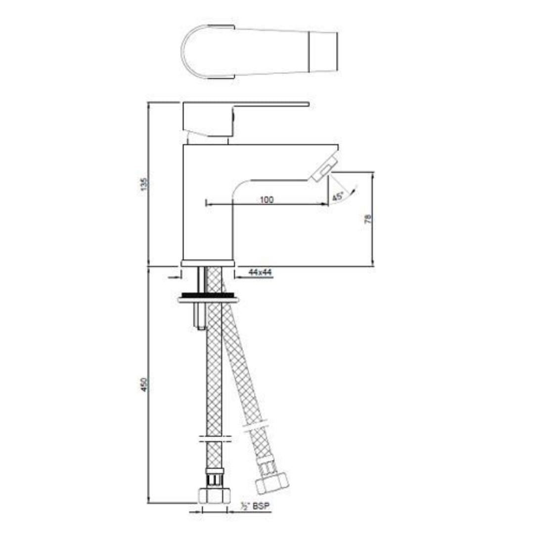 Jaquar Table Mounted Regular Basin Mixer Aria ARI-CHR-39001B - Chrome