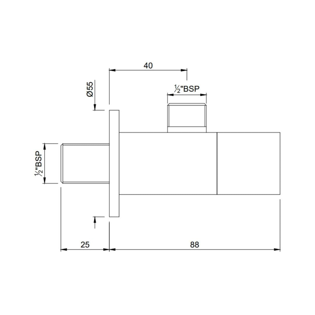 Jaquar Basin Area Angle Valve Aria ARI-CHR-39053 - Chrome