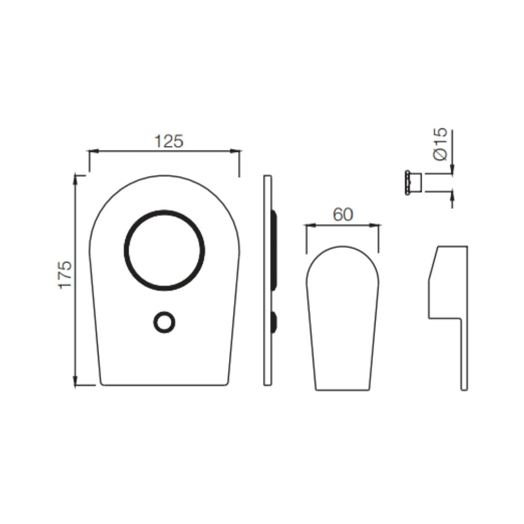 Jaquar 2 Way Diverter Aria ARI-CHR-39193K Normal Flow - Chrome Finish