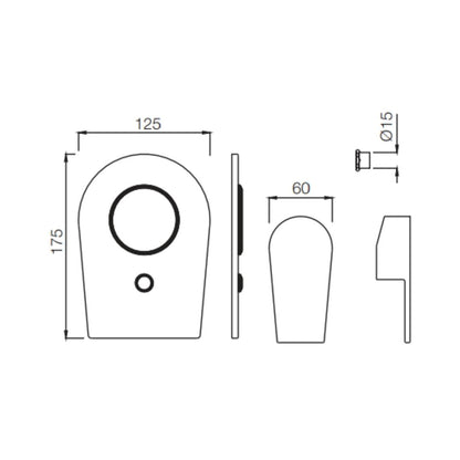 Jaquar 2 Way Diverter Aria ARI-CHR-39193K Normal Flow - Chrome Finish