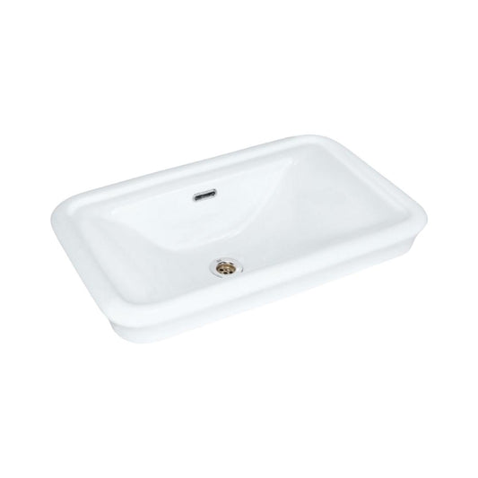 Jaquar White Rectangle Counter Top Standard Basin – Decure.in
