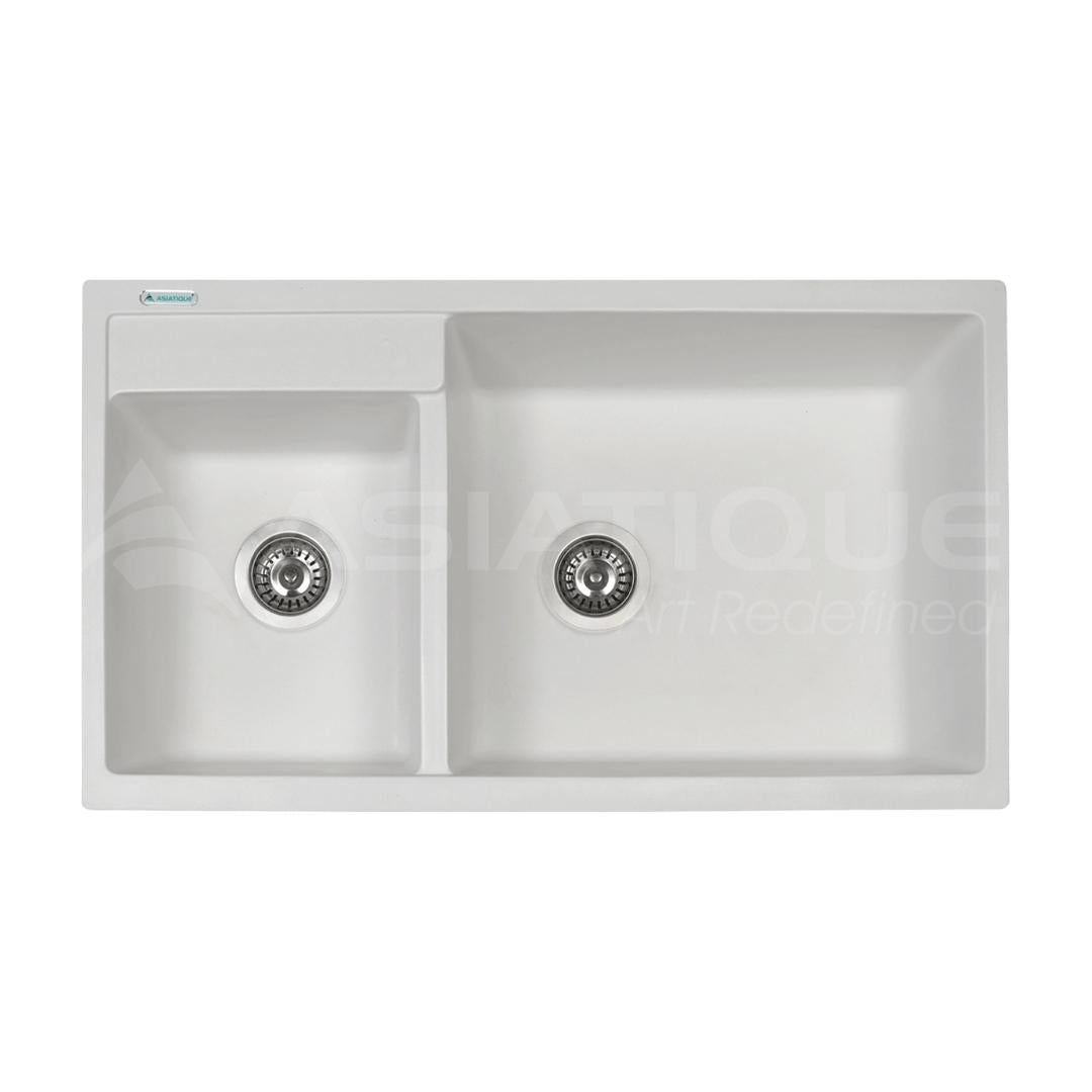 Asiatique Quartz Sink Alex ALEX ( 34 x 20 inches )  -  White